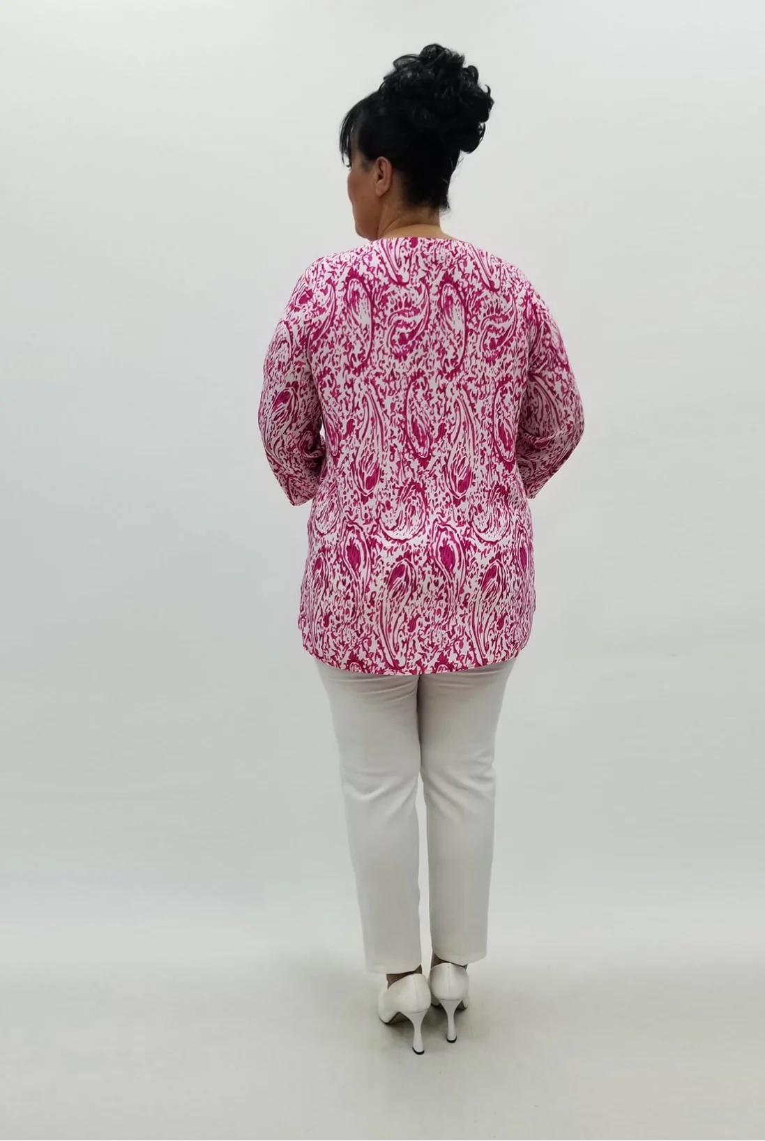 Miraggio Büyük Beden Gömlek 98808 FUŞYA