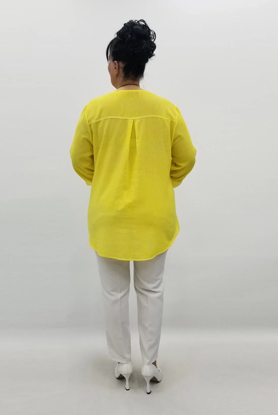 Miraggio Büyük Beden Gömlek 99065 SARI