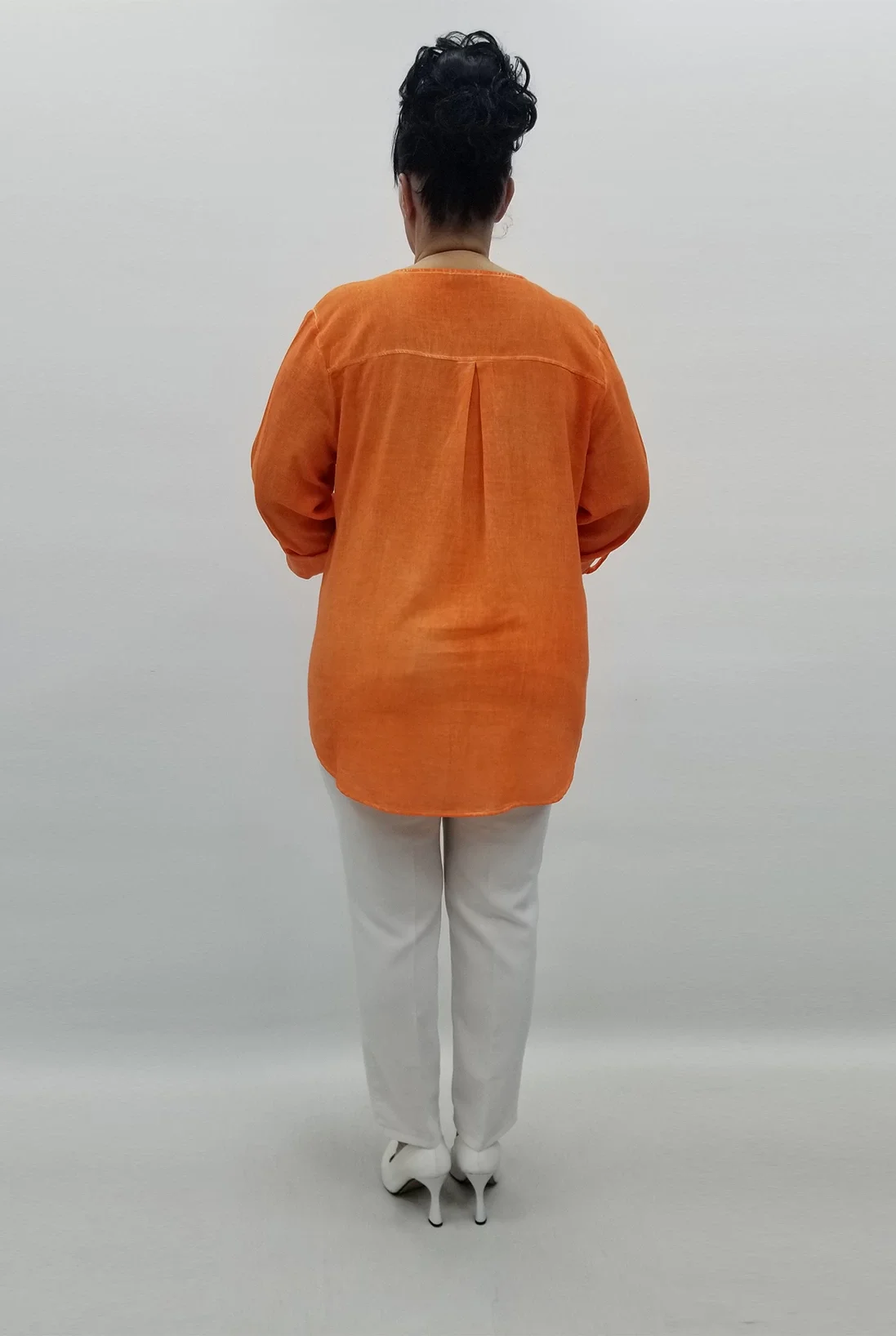 Miraggio Büyük Beden Gömlek 99065 TURUNCU