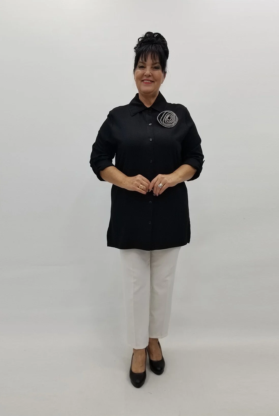 Miraggio Büyük Beden Gömlek 99109 SİYAH