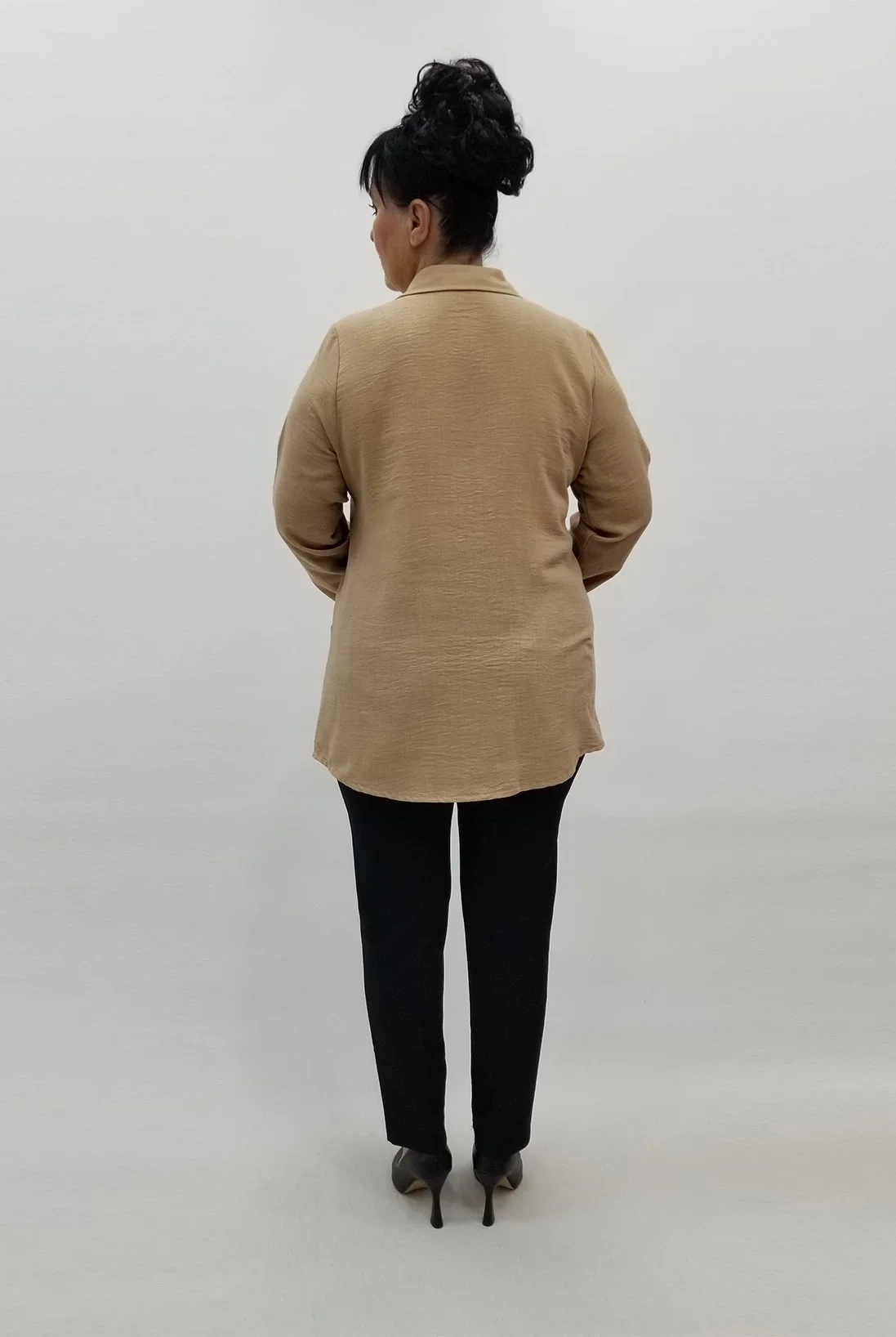 Miraggio Büyük Beden Gömlek 99183 BEJ