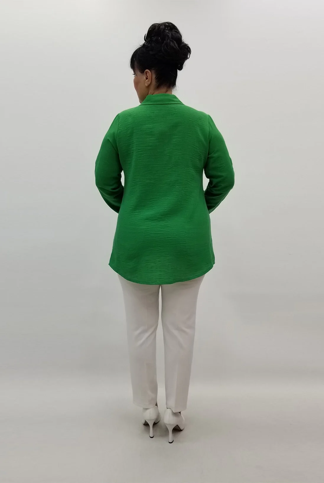 Miraggio Büyük Beden Gömlek 99183 YEŞİL