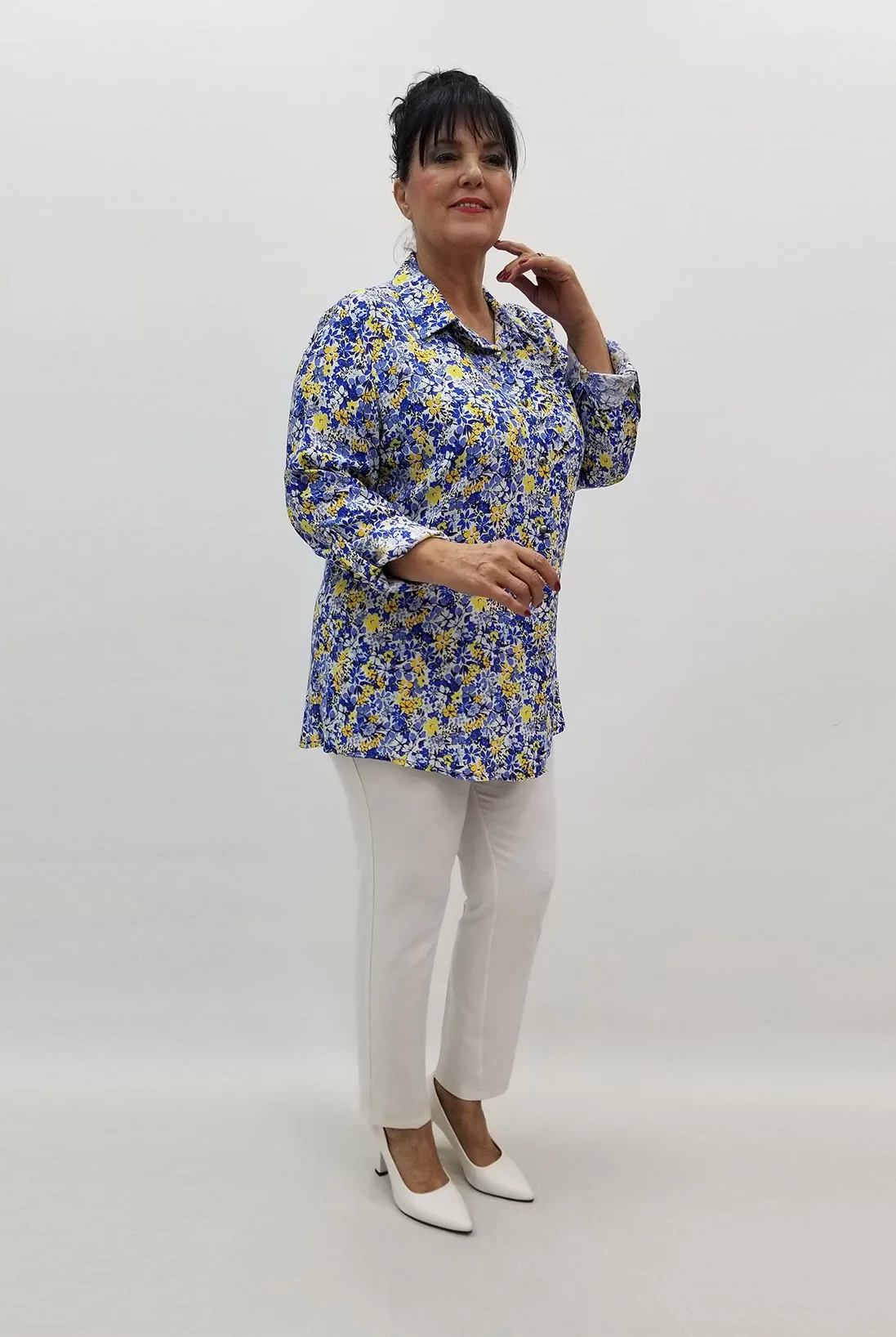 Miraggio Büyük Beden Gömlek 99205 MAVİ