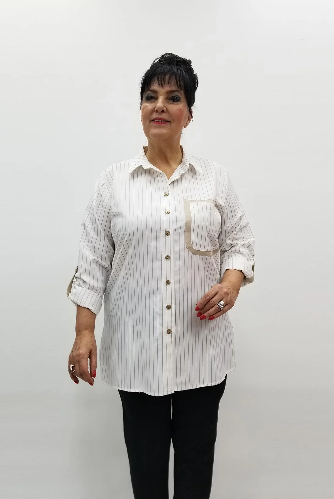 Miraggio Büyük Beden Gömlek 99215 BEJ