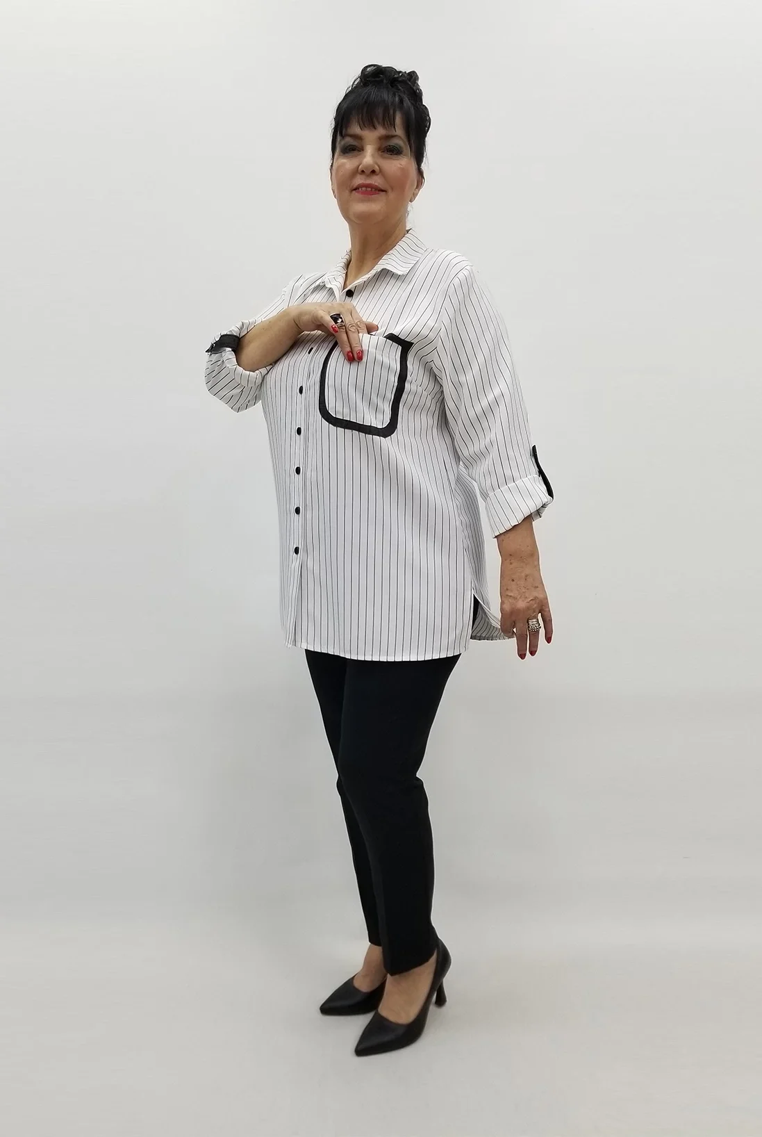 Miraggio Büyük Beden Gömlek 99215 SİYAH