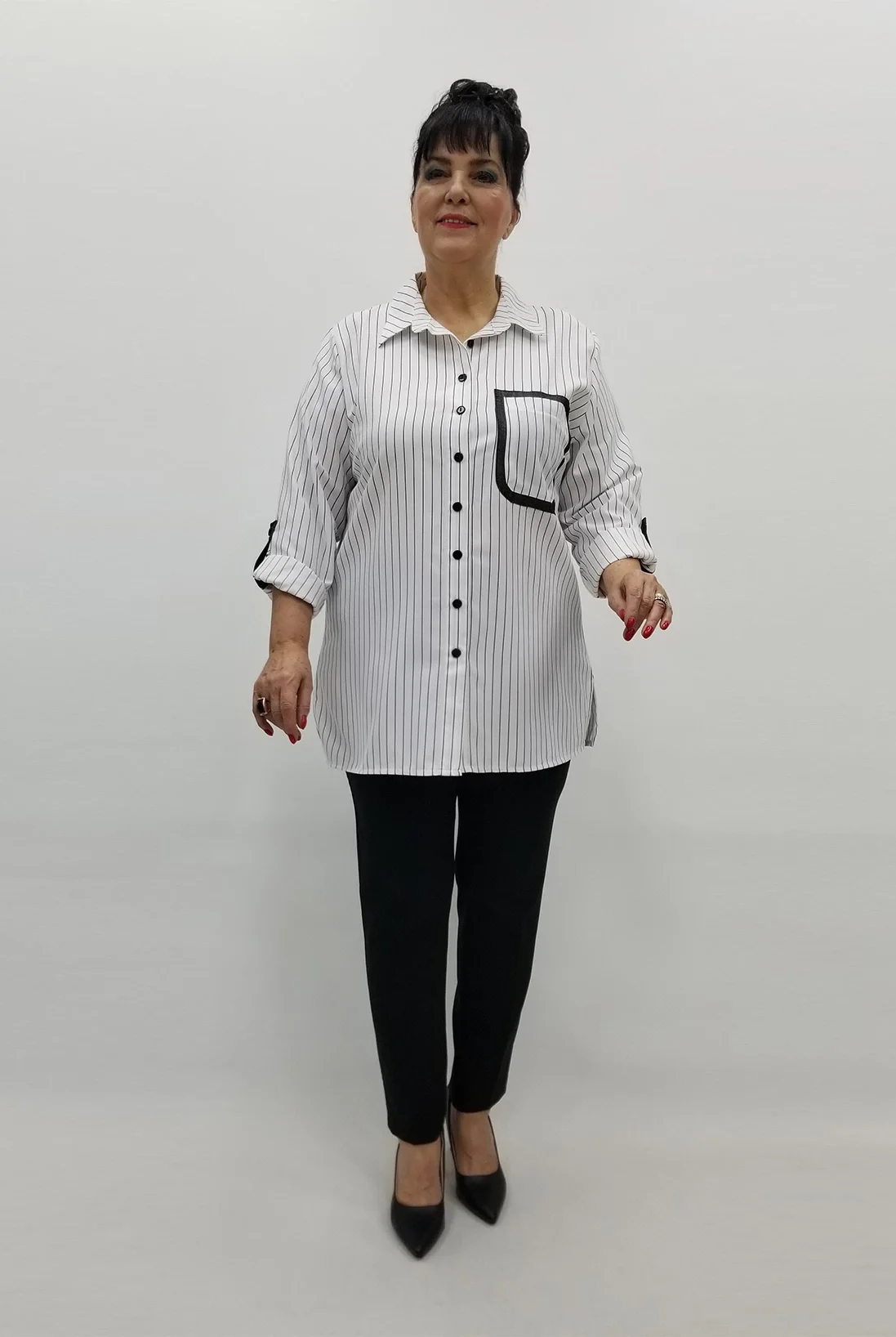 Miraggio Büyük Beden Gömlek 99215 SİYAH