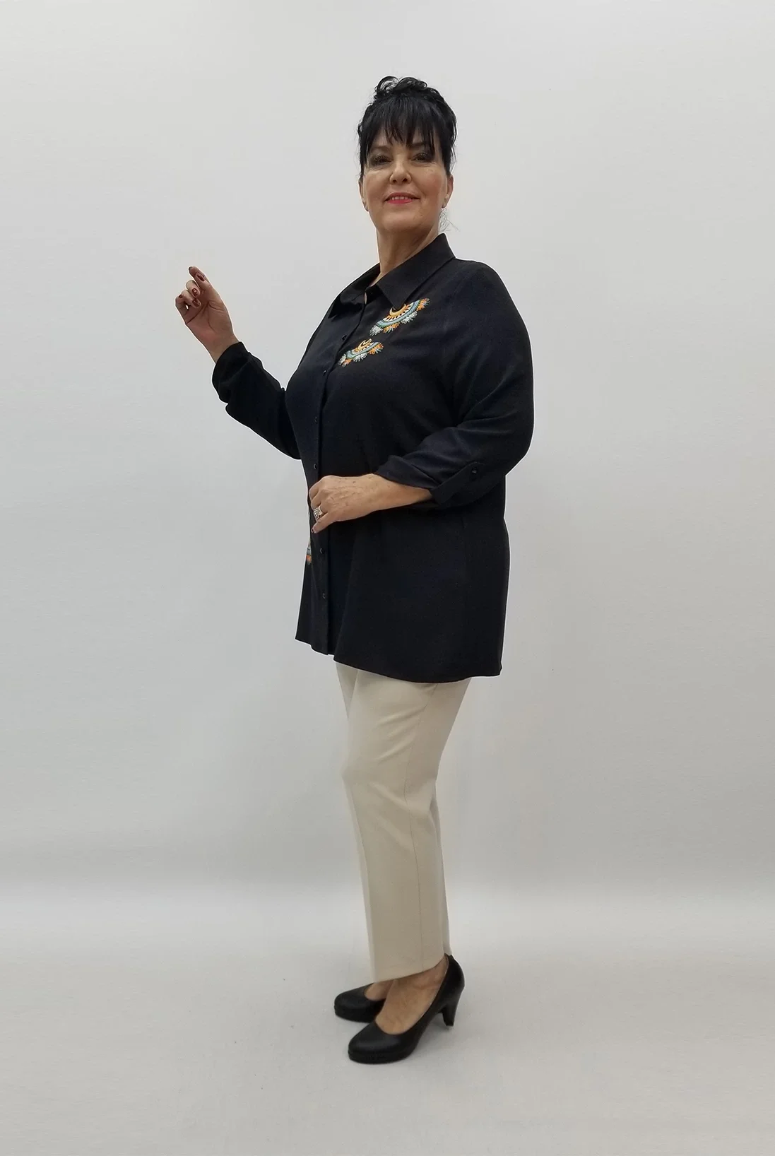 Miraggio Büyük Beden Gömlek 99377 FÜME