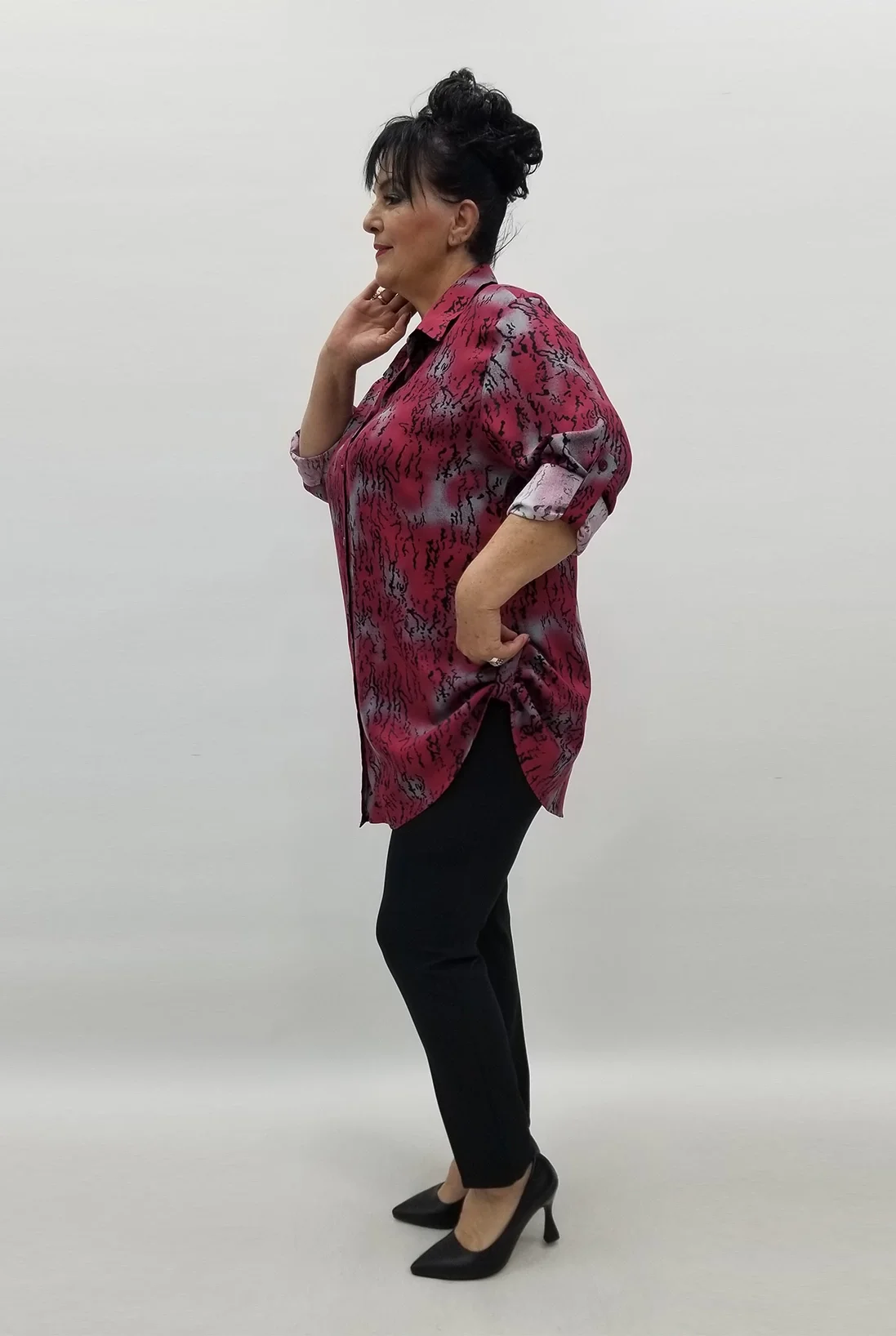 Miraggio Büyük Beden Gömlek 99560 BORDO