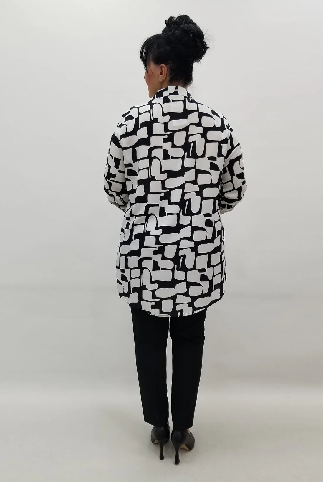 Miraggio Büyük Beden Gömlek 99561 SİYAH/BEYAZ