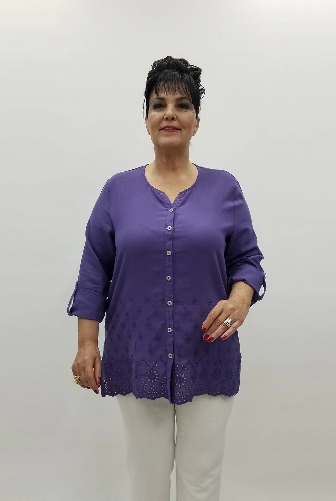 Miraggio Büyük Beden Gömlek 99564 MOR