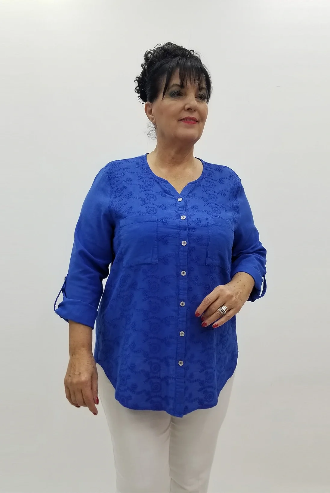 Miraggio Büyük Beden Gömlek 99565A SAKS