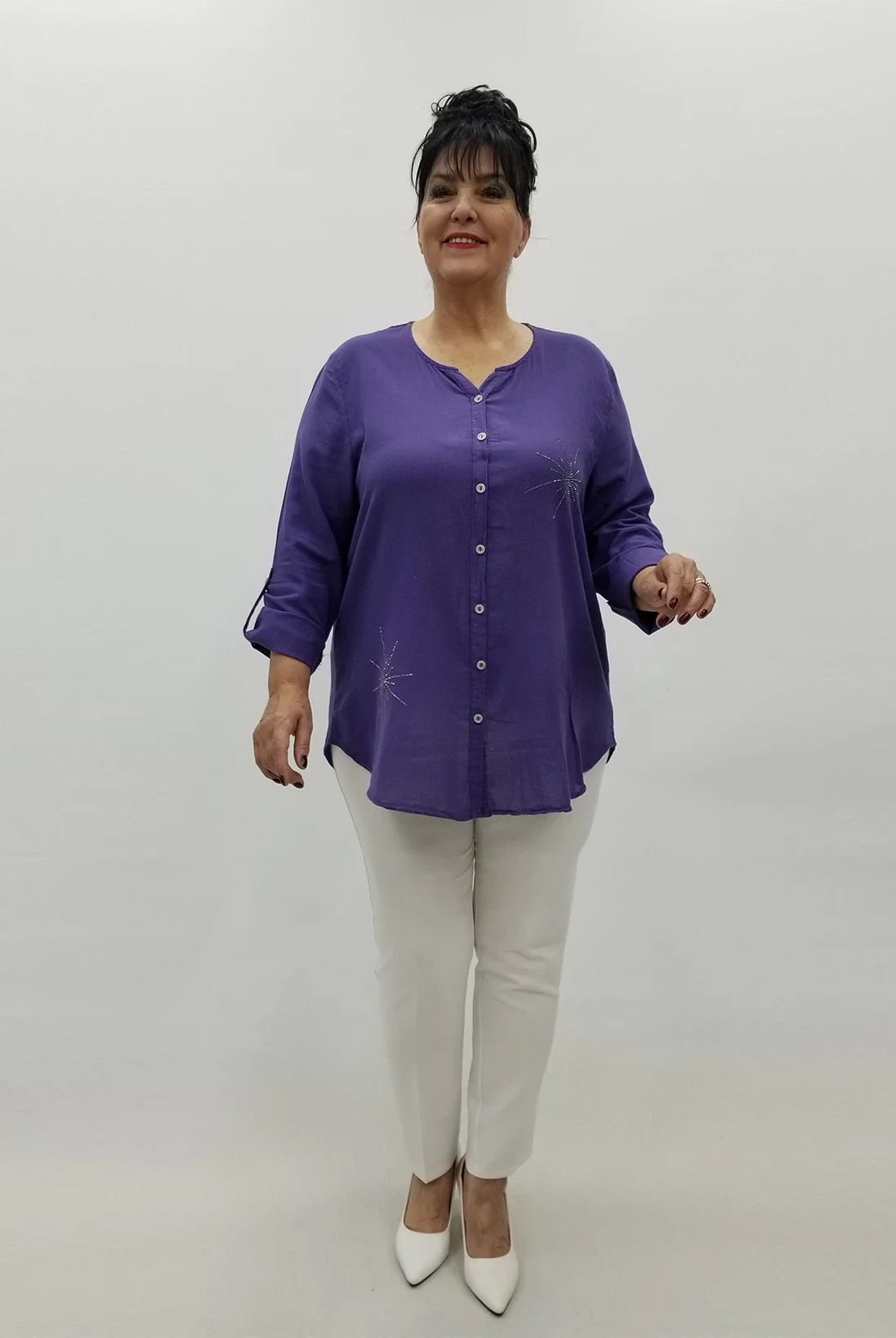 Miraggio Büyük Beden Gömlek 99633 MOR