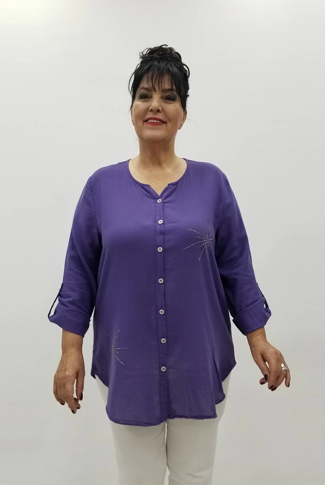 Miraggio Büyük Beden Gömlek 99633 MOR