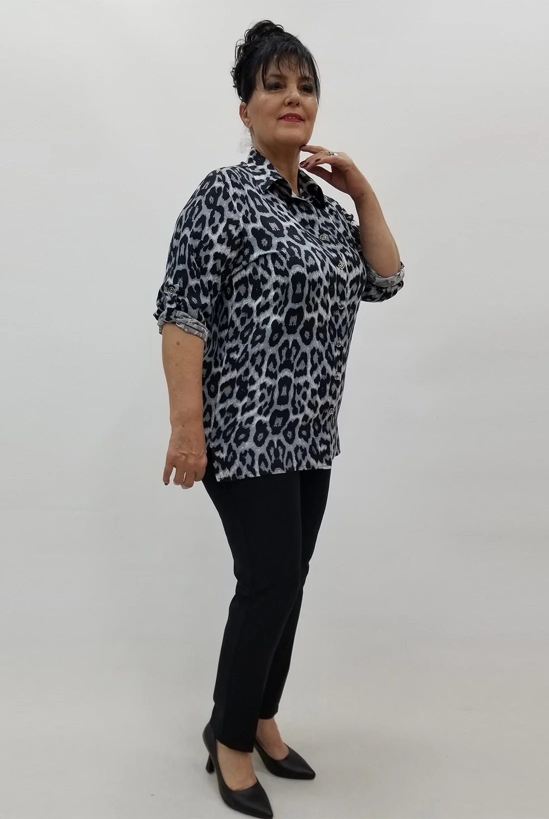 Miraggio Büyük Beden Gömlek 99695 GRİ