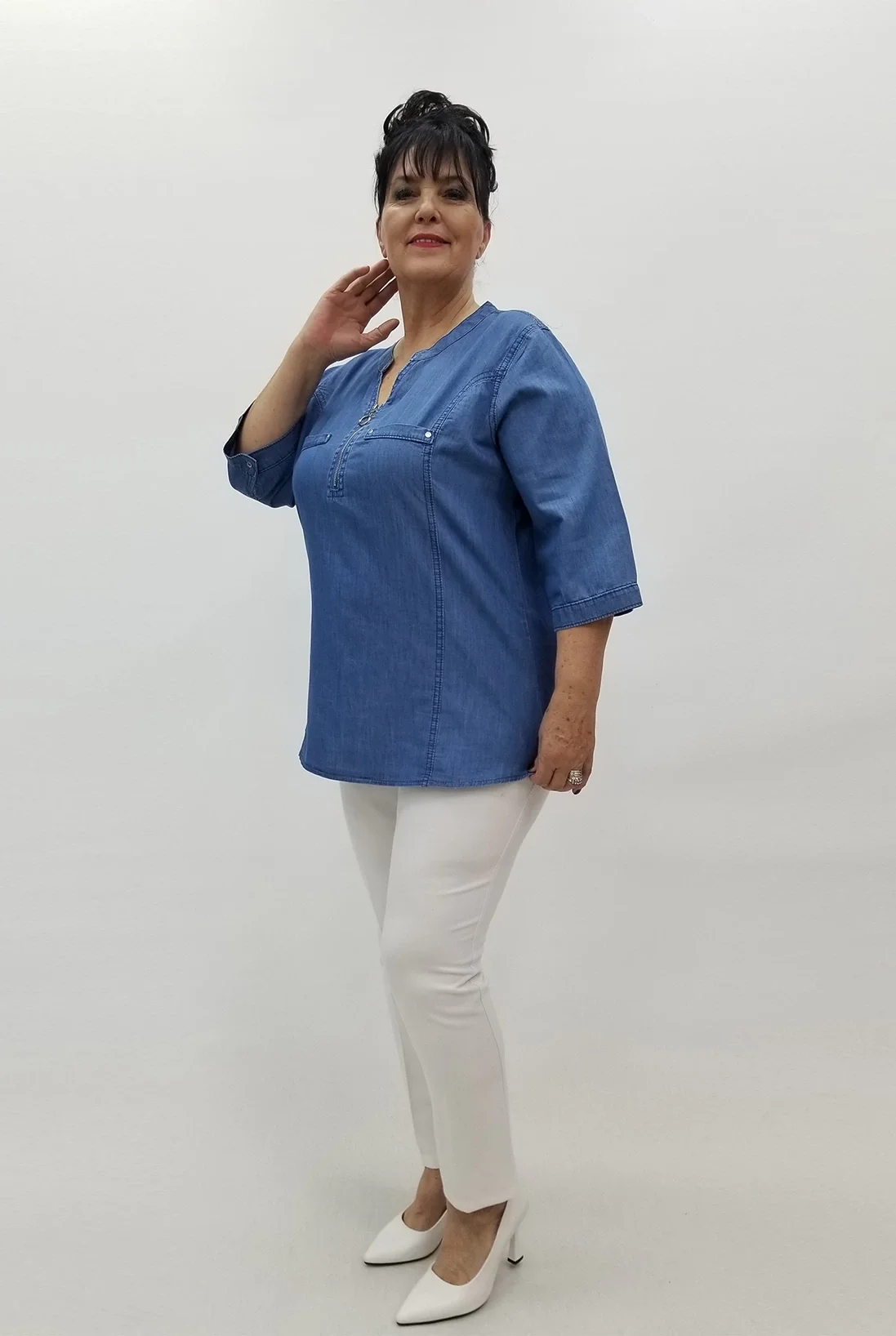 Miraggio Büyük Beden Gömlek 99705 KOT MAVİ