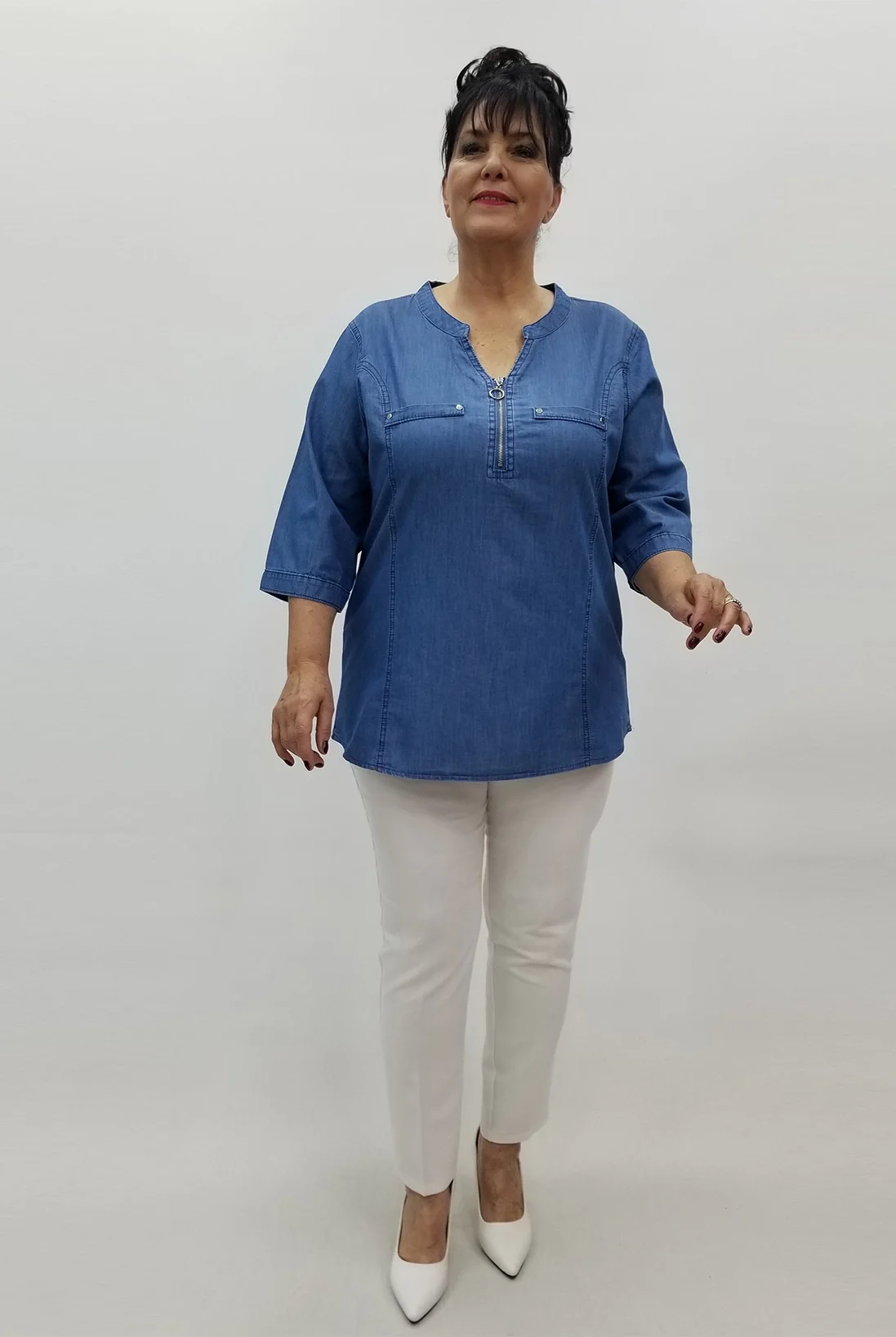 Miraggio Büyük Beden Gömlek 99705 KOT MAVİ