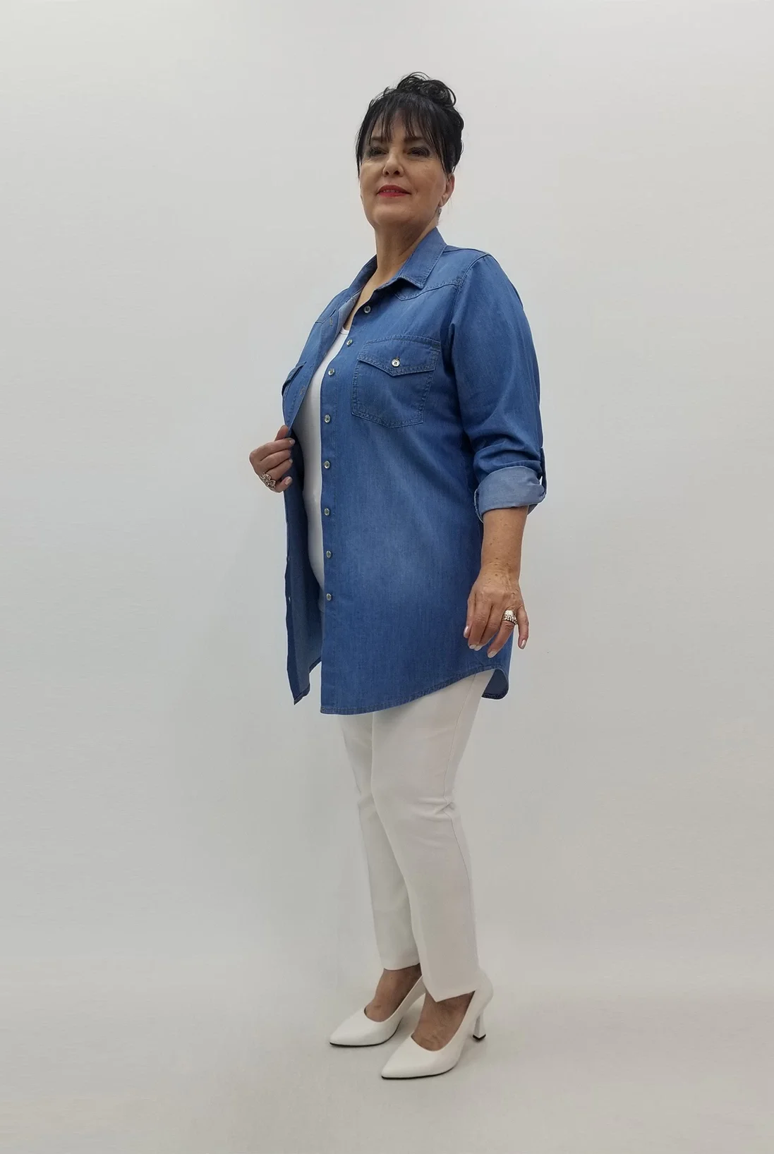 Miraggio Büyük Beden Gömlek 99738 KOT MAVİ