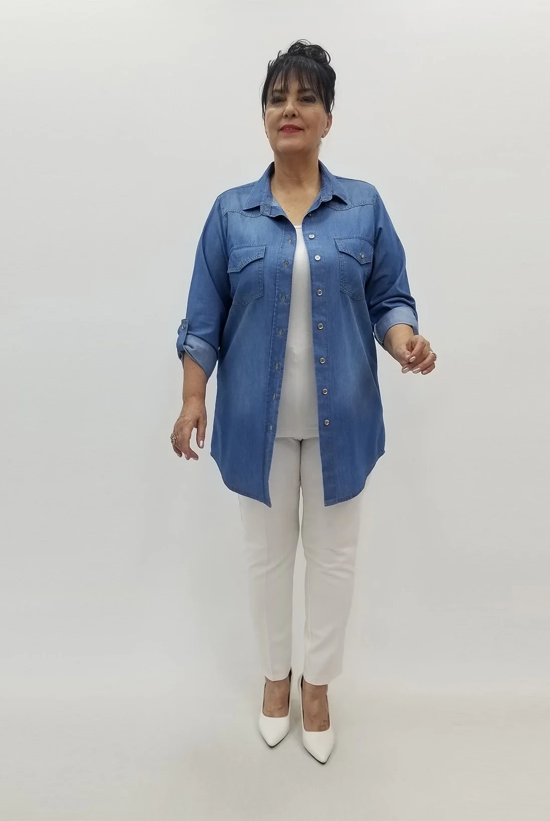 Miraggio Büyük Beden Gömlek 99738 KOT MAVİ