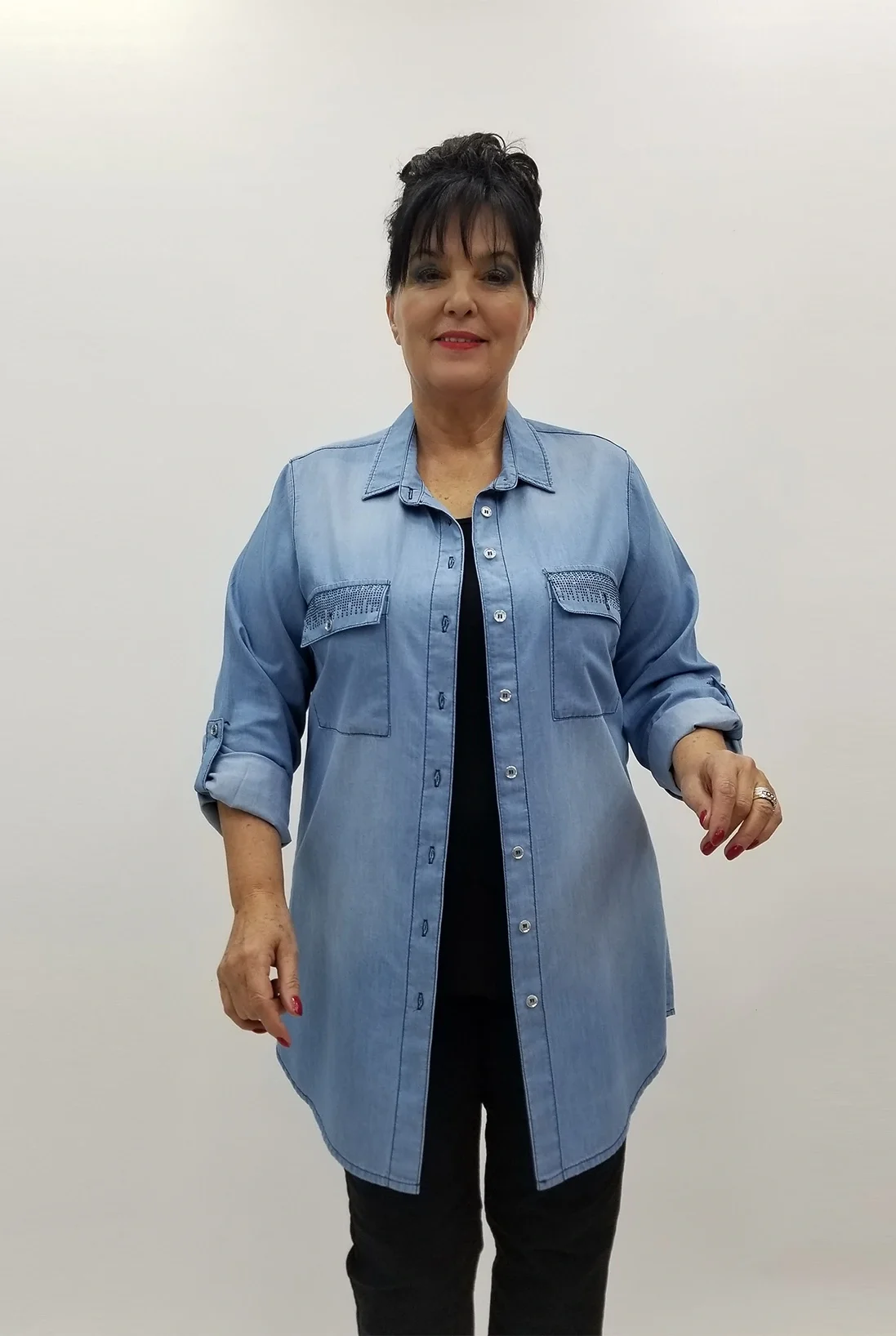 Miraggio Büyük Beden Gömlek 99739 KOT MAVİ