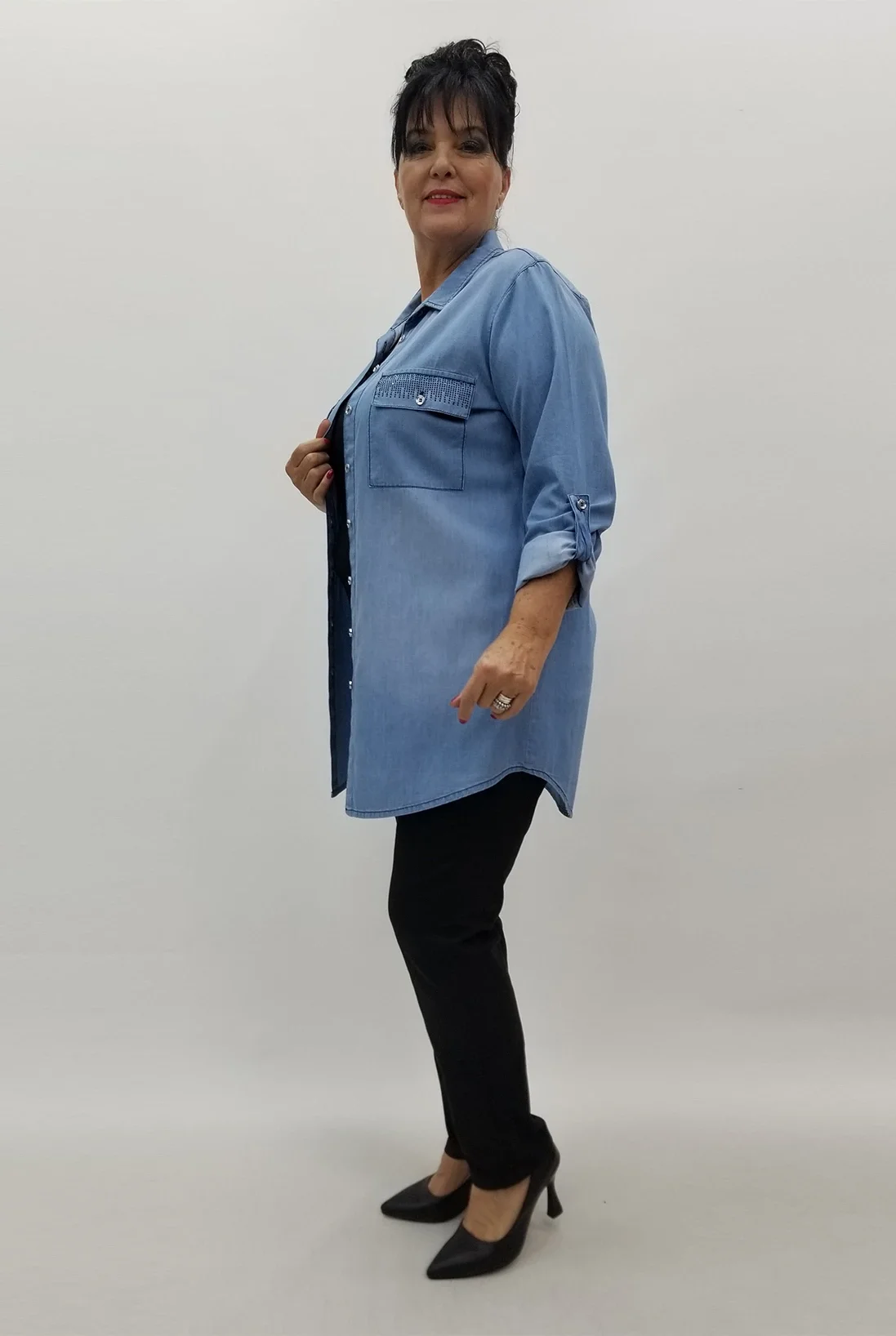 Miraggio Büyük Beden Gömlek 99739 KOT MAVİ