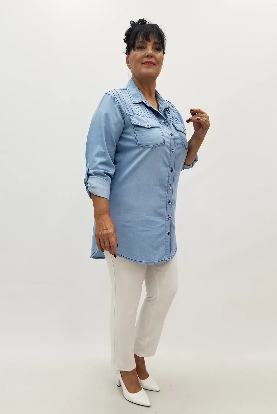 Miraggio Büyük Beden Gömlek 99740 KOT MAVİ