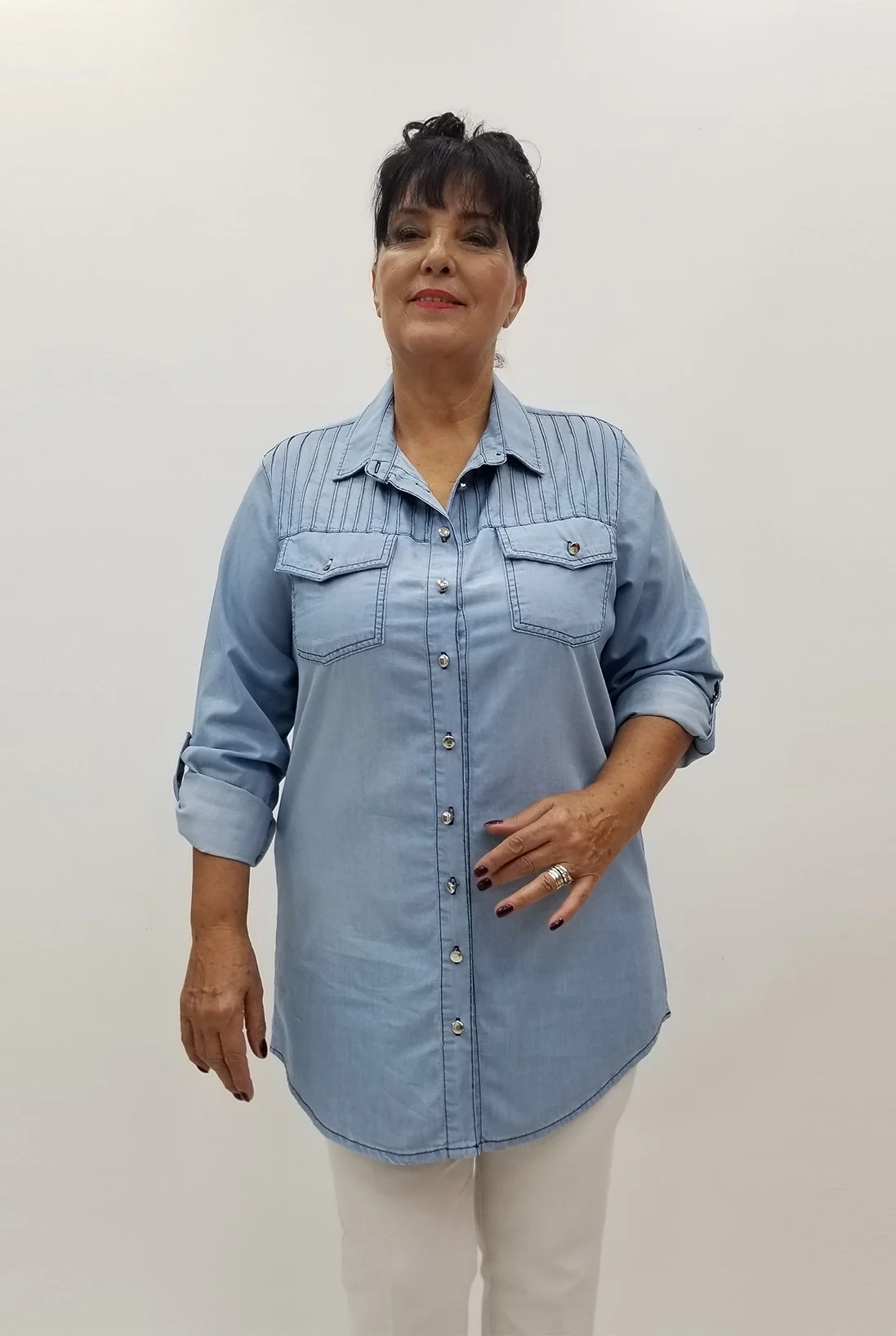 Miraggio Büyük Beden Gömlek 99740 KOT MAVİ