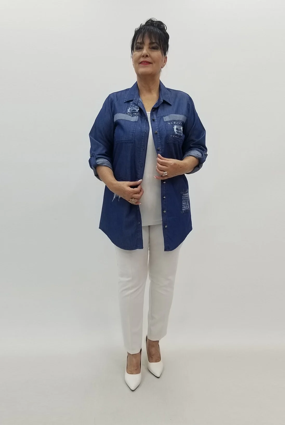 Miraggio Büyük Beden Gömlek 99742 KOT LACİ