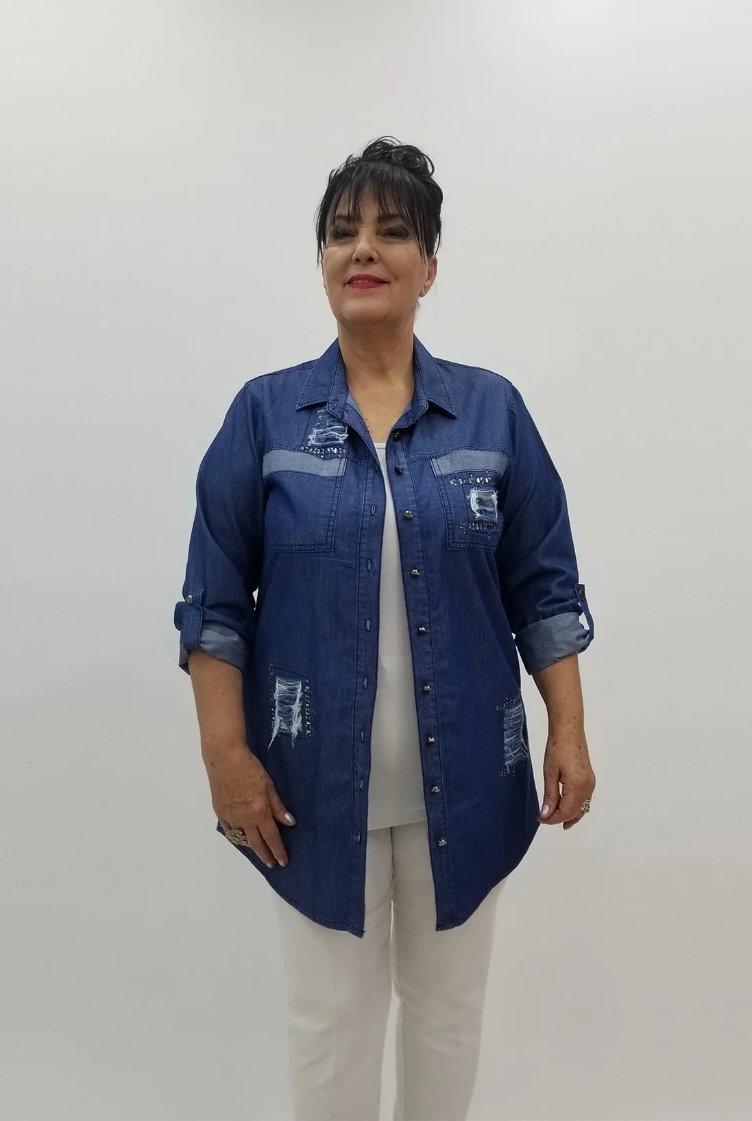 Miraggio Büyük Beden Gömlek 99742 KOT LACİ