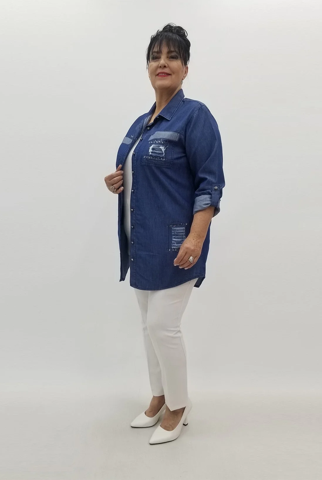 Miraggio Büyük Beden Gömlek 99742 KOT LACİ