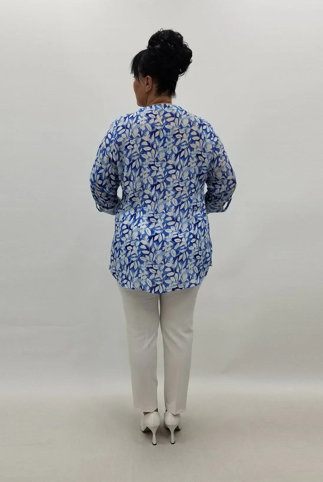 Miraggio Büyük Beden Gömlek 99748 BEYAZ/SAKS