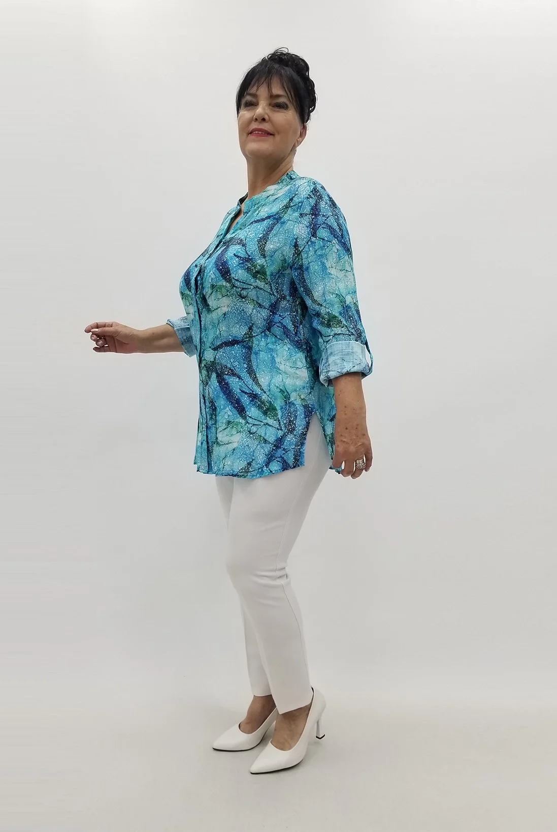 Miraggio Büyük Beden Gömlek 99748 TURKUAZ