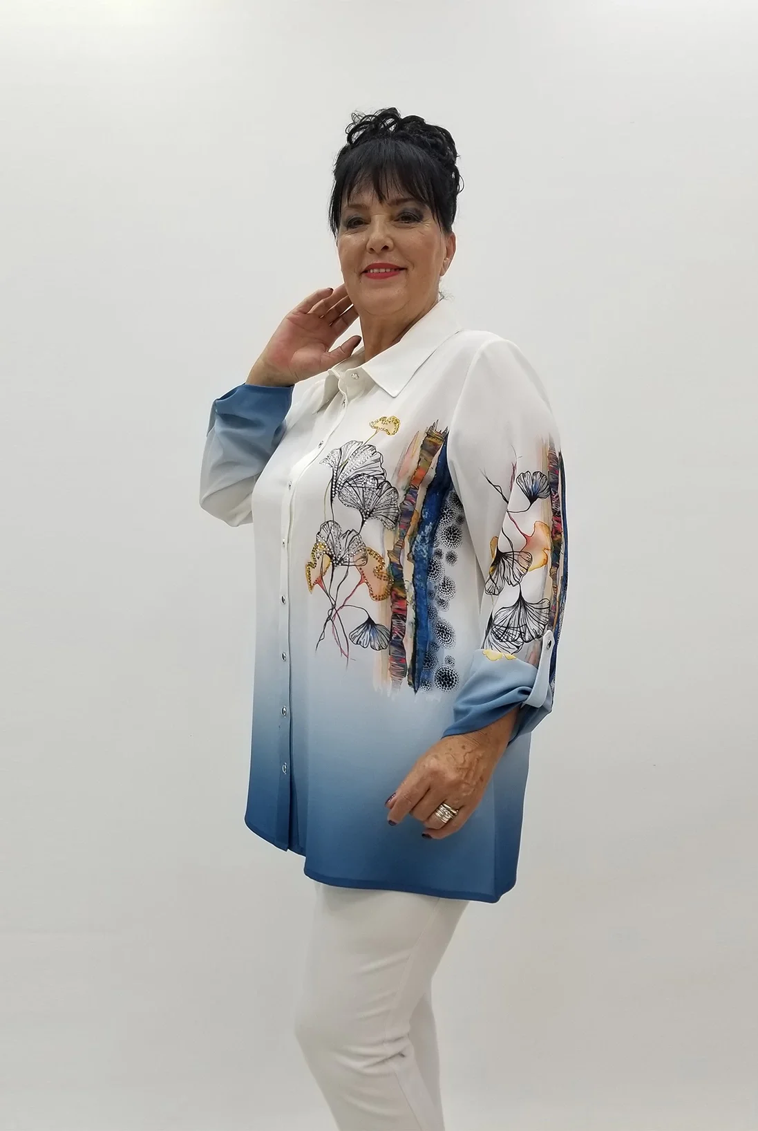 Miraggio Büyük Beden Gömlek 99763 MAVİ