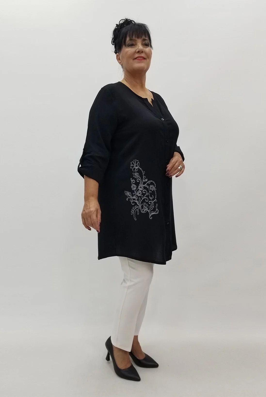 Miraggio Büyük Beden Gömlek 99960 SİYAH