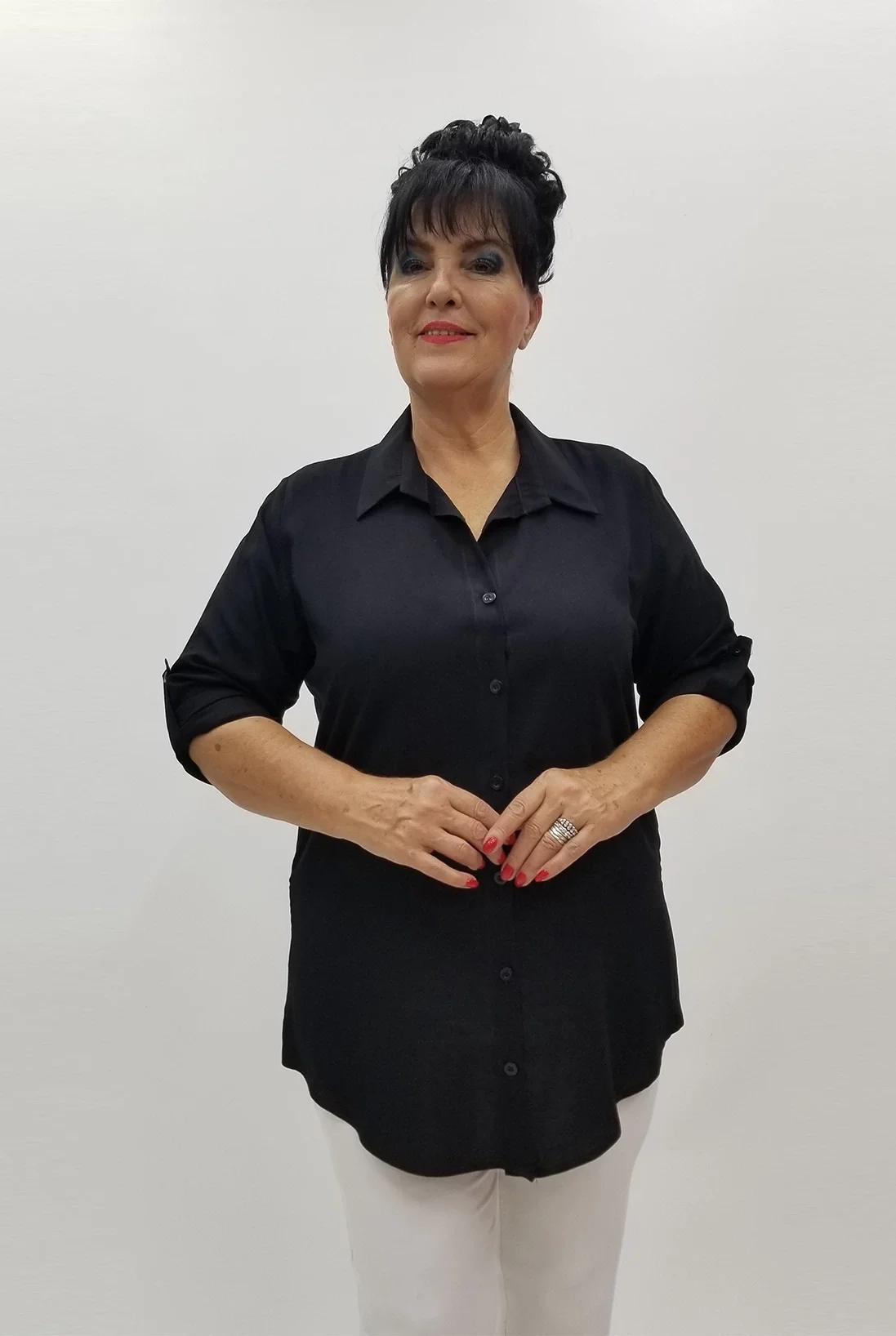 Miraggio Büyük Beden Gömlek 99972 SİYAH