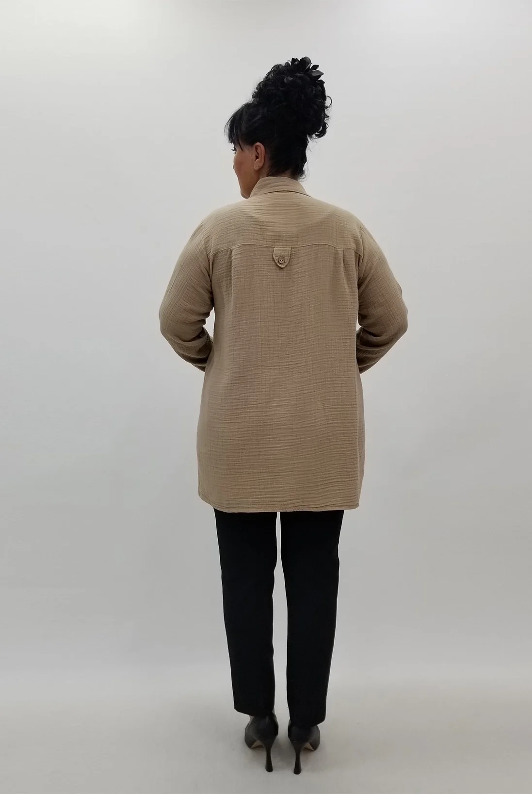 Miraggio Büyük Beden Gömlek 99979 BEJ