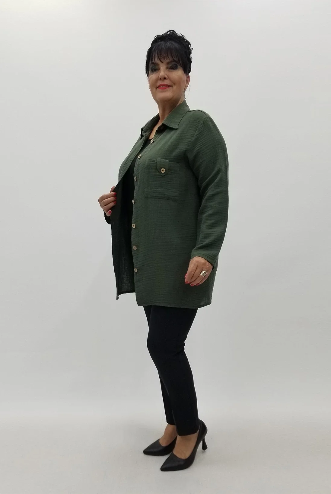 Miraggio Büyük Beden Gömlek 99979 HAKİ