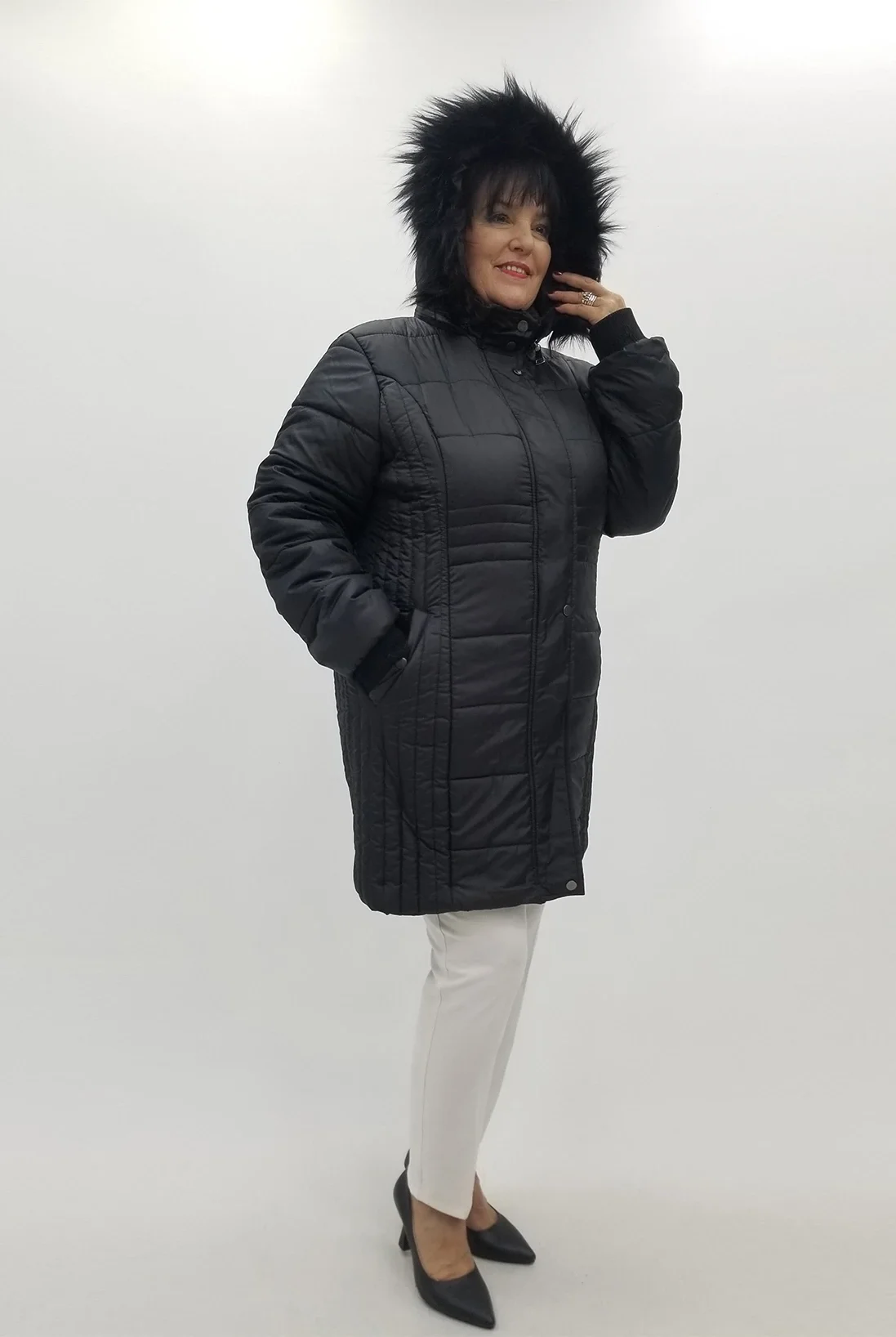 Miraggio Büyük Beden Kaban 4070 SİYAH