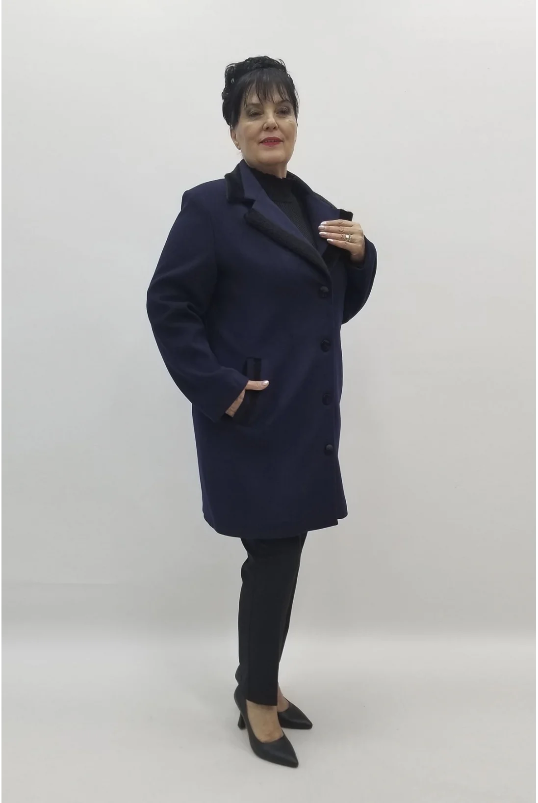 Miraggio Büyük Beden Kaban 98180 LACİVERT