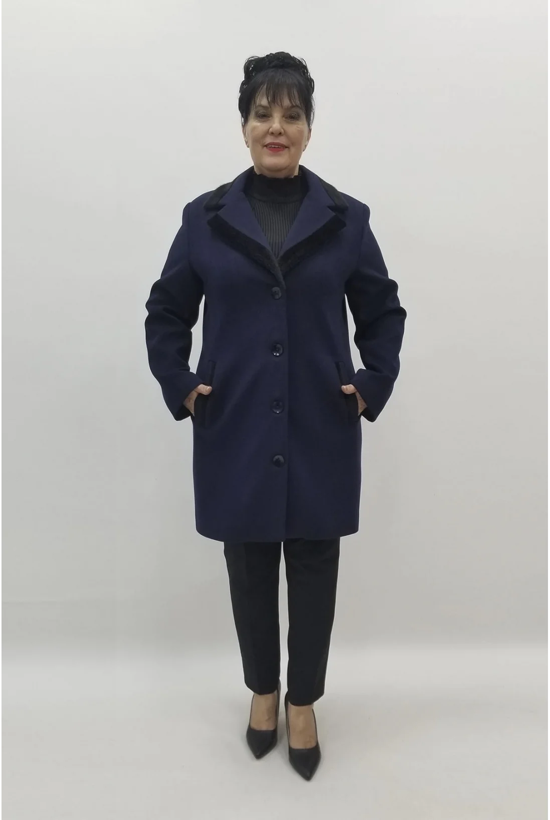 Miraggio Büyük Beden Kaban 98180 LACİVERT