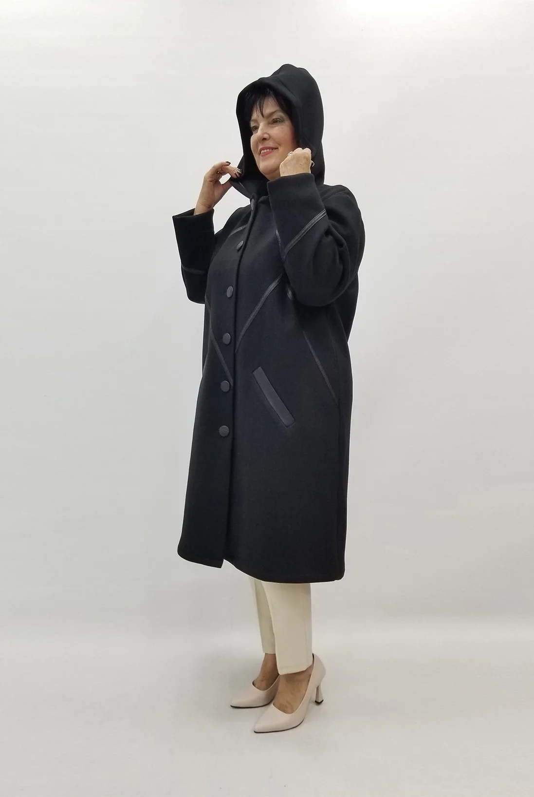 Miraggio Büyük Beden Kaban 99318 SİYAH