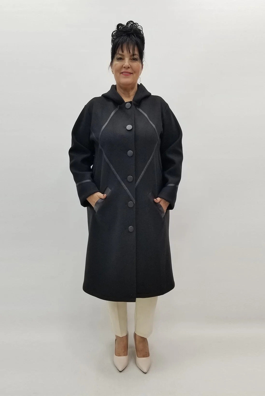 Miraggio Büyük Beden Kaban 99318 SİYAH