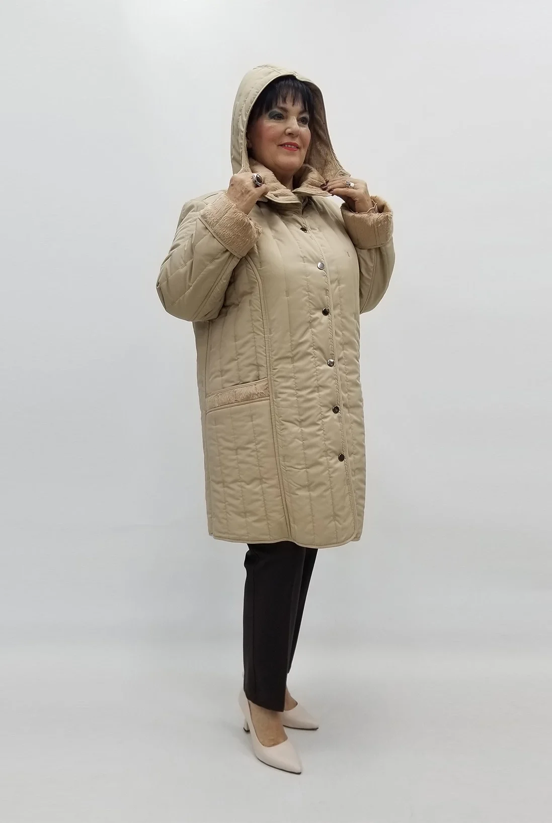 Miraggio Büyük Beden Kaban 99345 BEJ