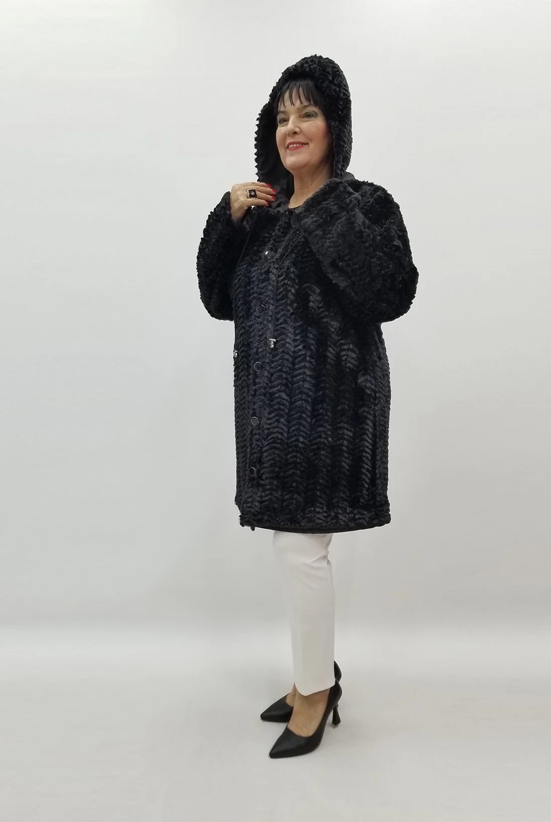 Miraggio Büyük Beden Kaban 99380 SİYAH