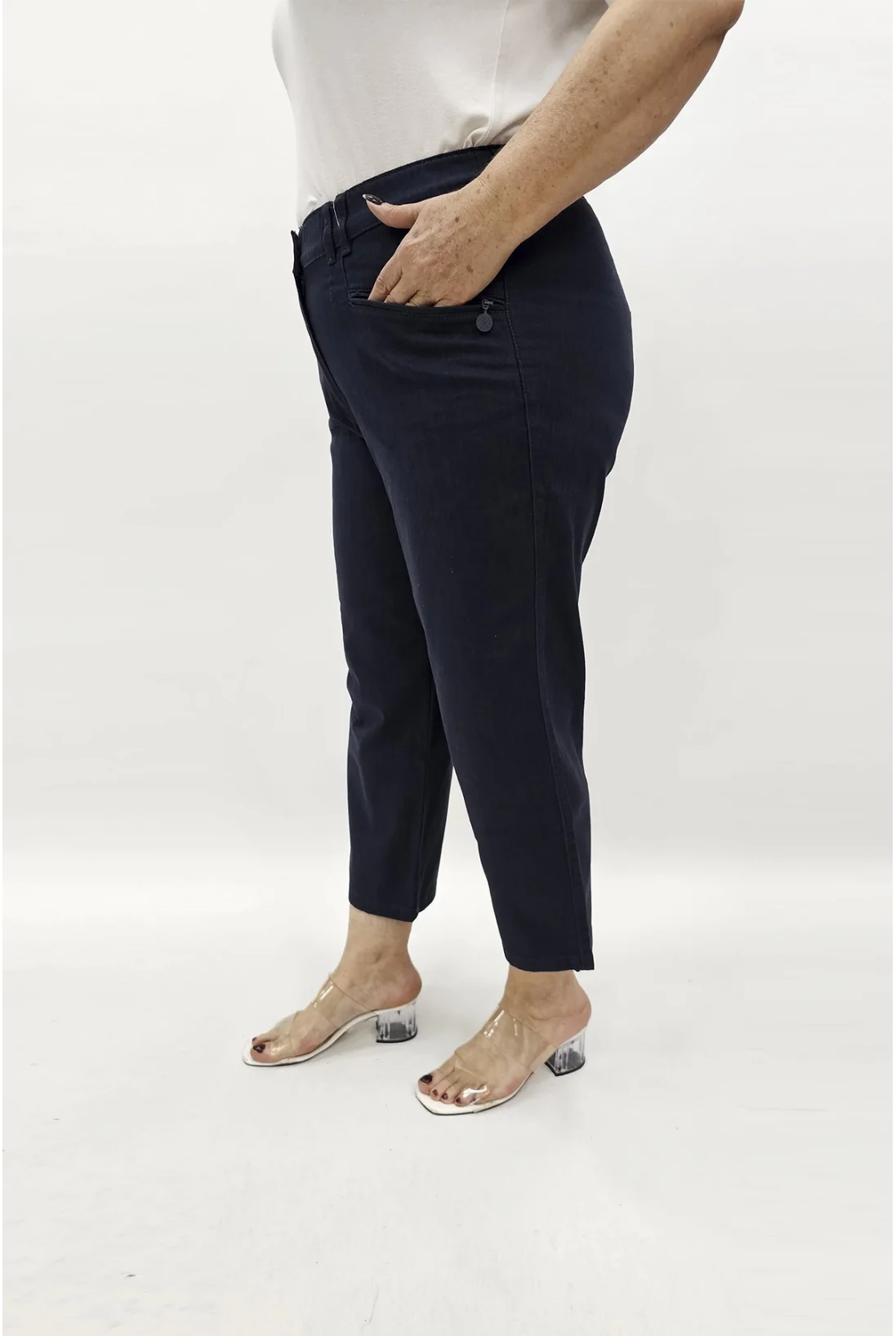 Miraggio Büyük Beden Kapri 97480 LACİVERT