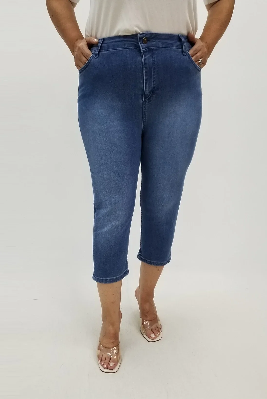 Miraggio Büyük Beden Kapri 99688 KOT MAVİ