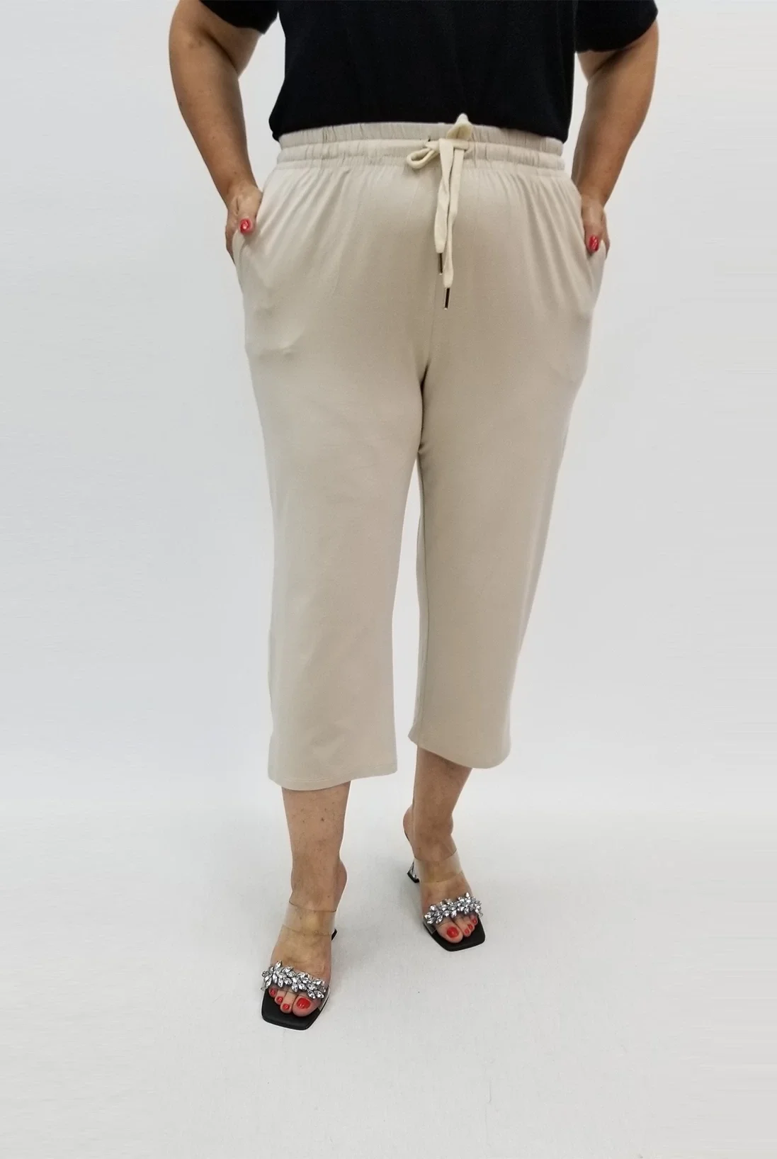 Miraggio Büyük Beden Kapri 99840 KREM