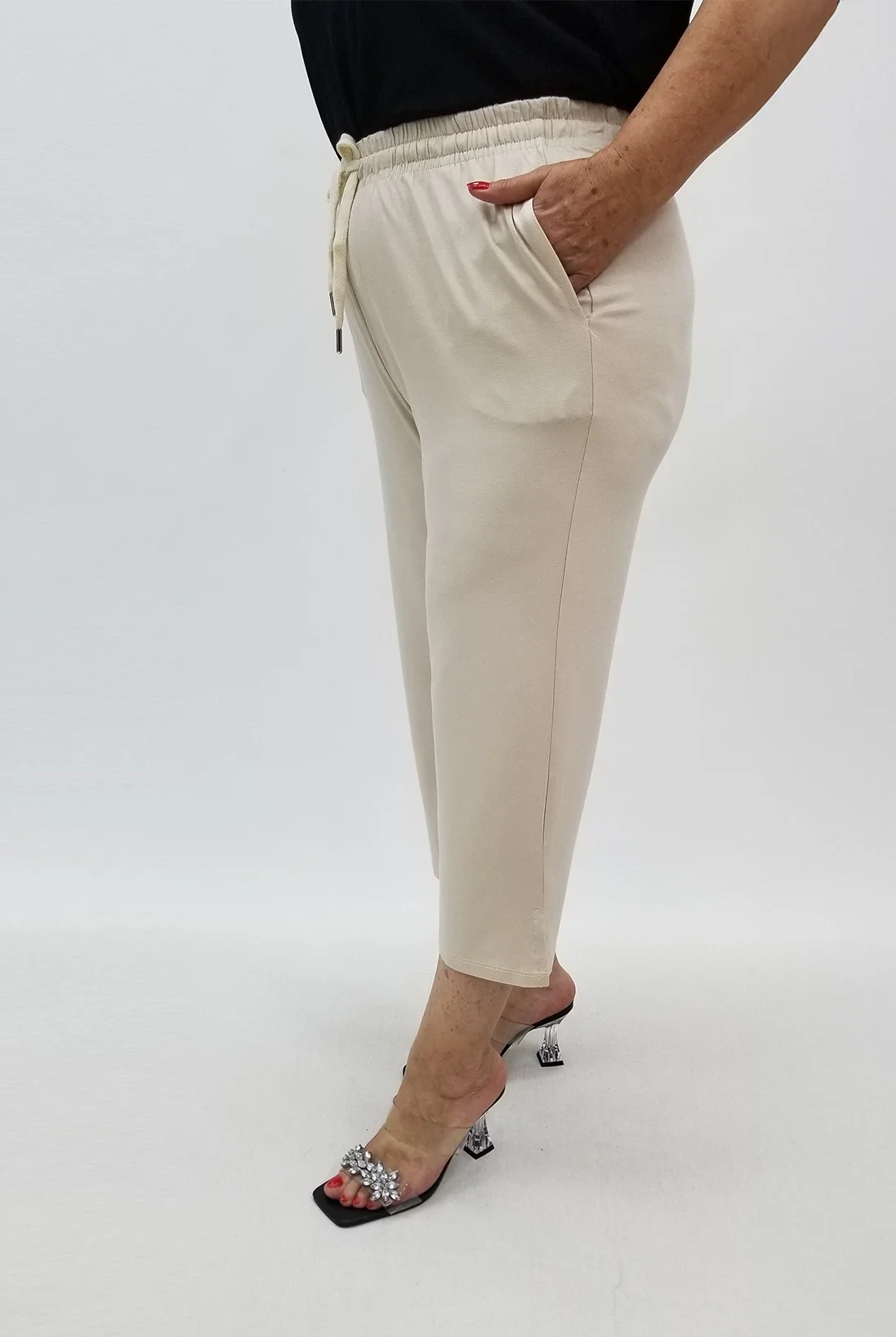 Miraggio Büyük Beden Kapri 99840 KREM