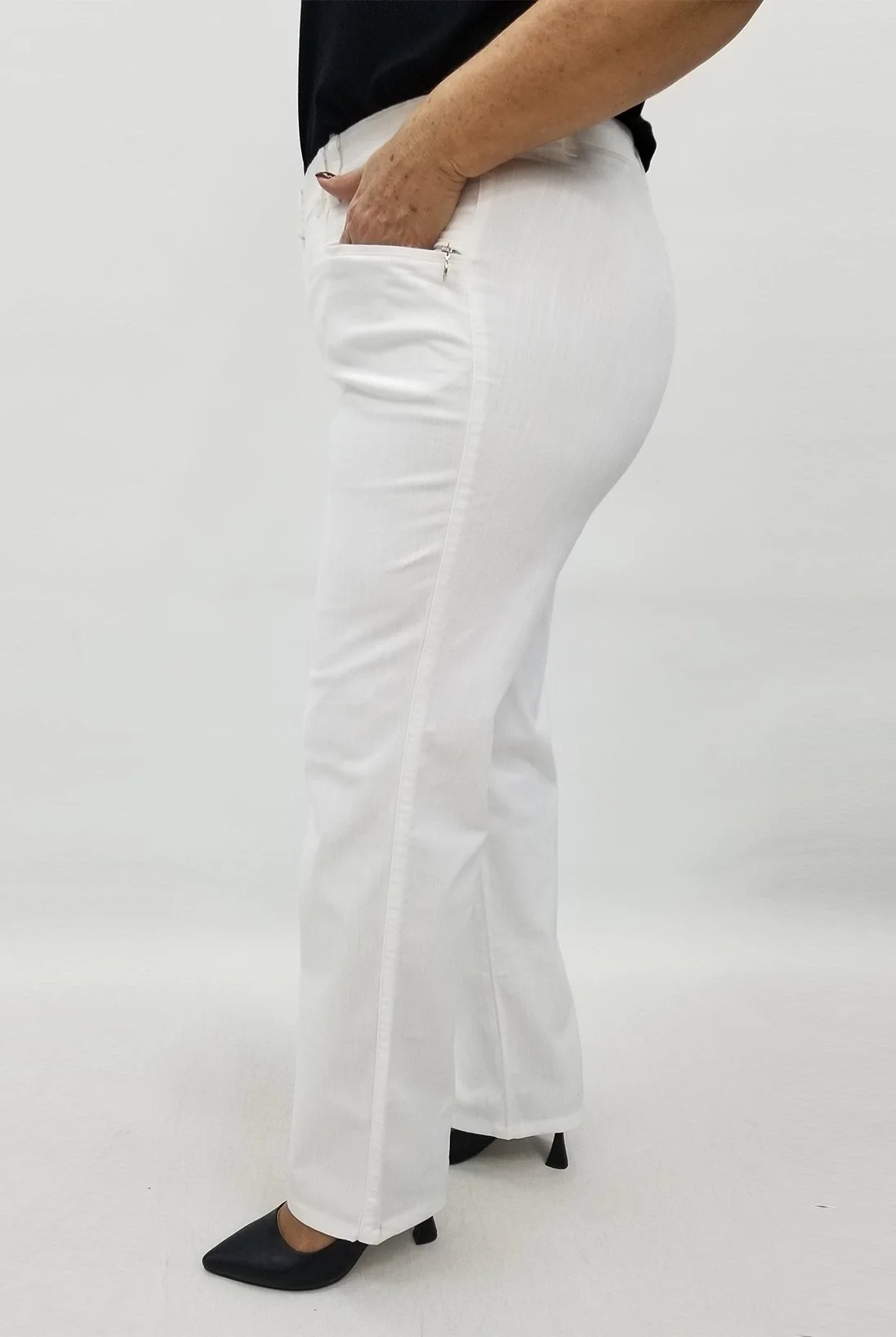 Miraggio Büyük Beden Kot Pantolon 97151 BEYAZ