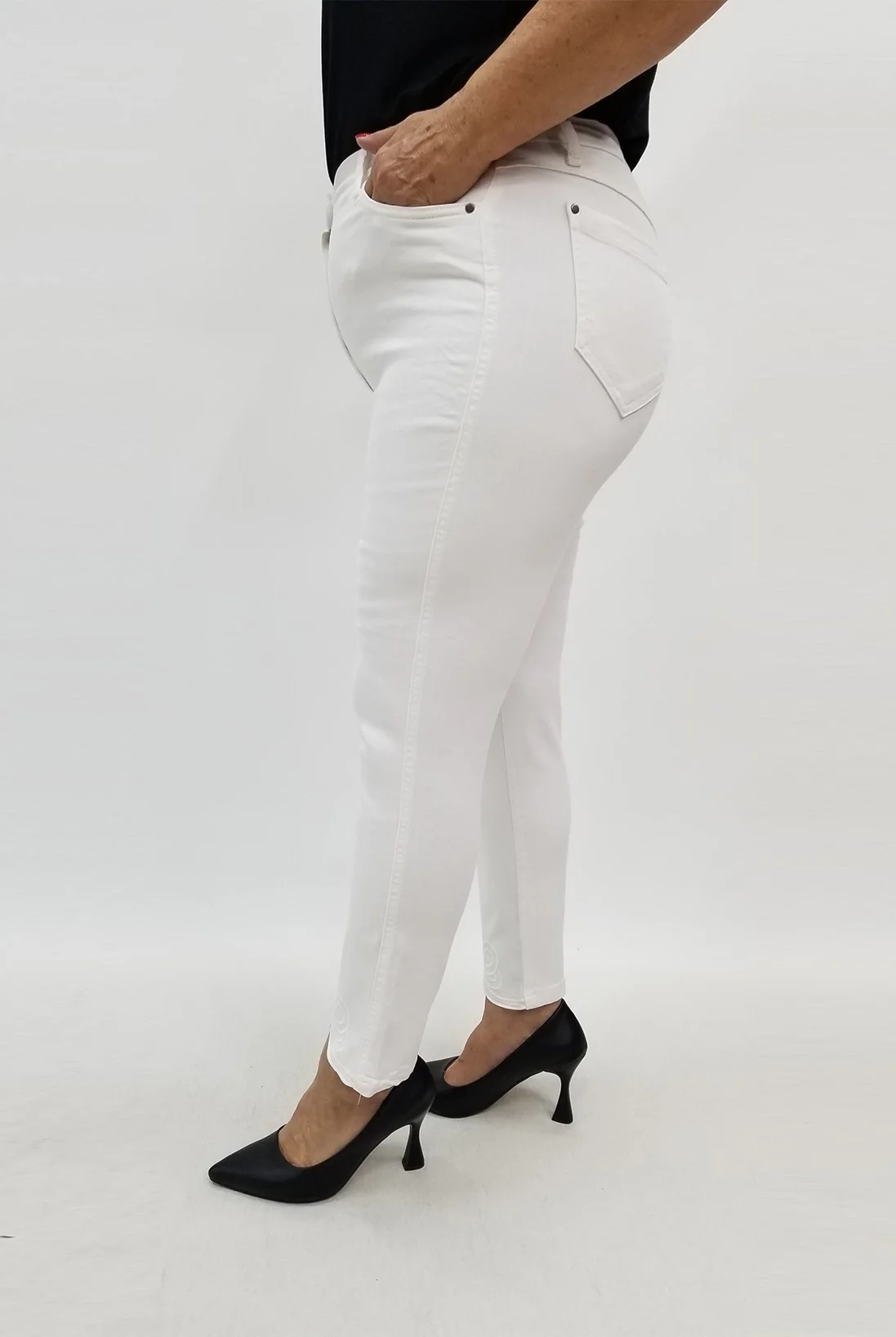 Miraggio Büyük Beden Kot Pantolon 99788 BEYAZ