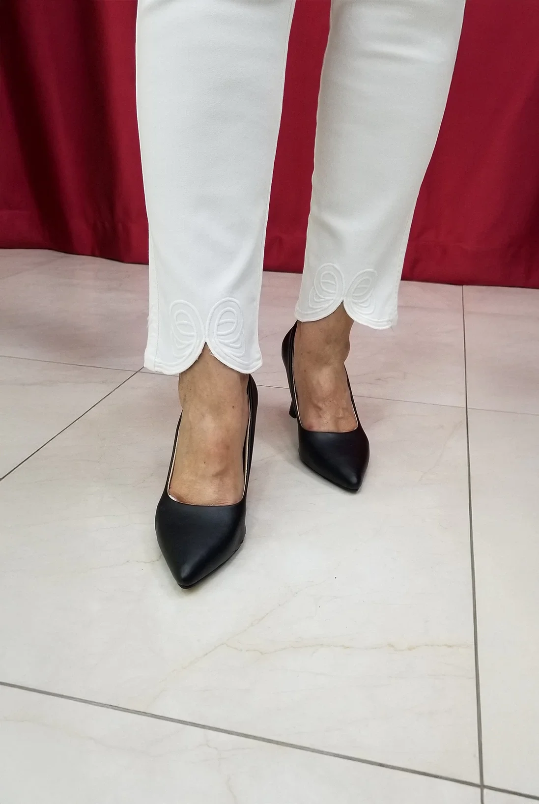 Miraggio Büyük Beden Kot Pantolon 99788 BEYAZ